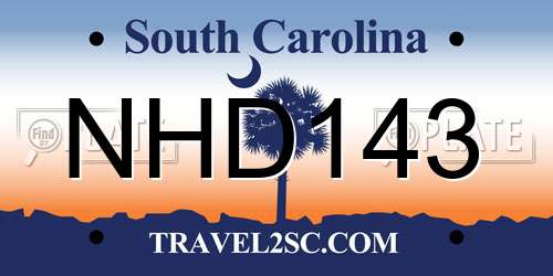 NHD143 South Carolina License Plate