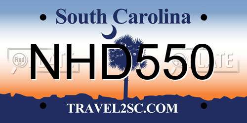 NHD550 South Carolina License Plate