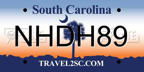 NHDH89 South Carolina License Plate