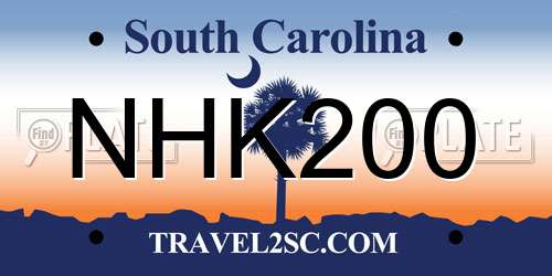 NHK200 South Carolina License Plate
