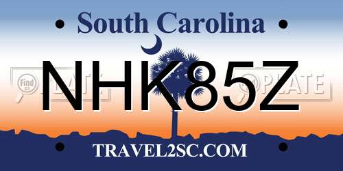 NHK85Z South Carolina License Plate