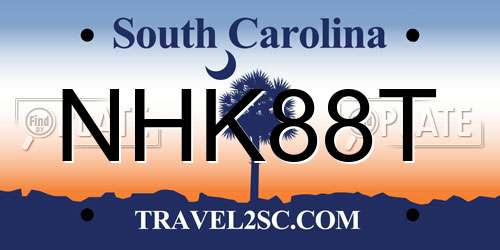NHK88T South Carolina License Plate