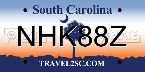 NHK88Z South Carolina License Plate