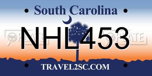 NHL453 South Carolina License Plate