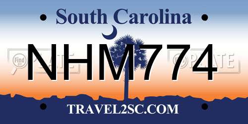 NHM774 South Carolina License Plate