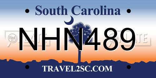 NHN489 South Carolina License Plate