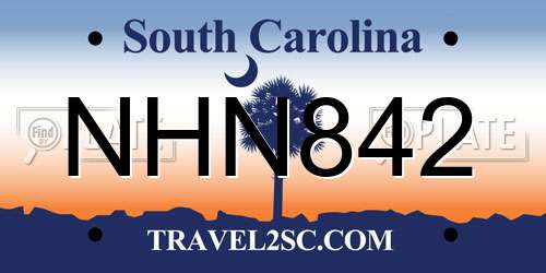 NHN842 South Carolina License Plate