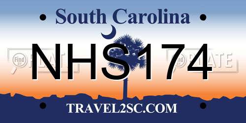 NHS174 South Carolina License Plate