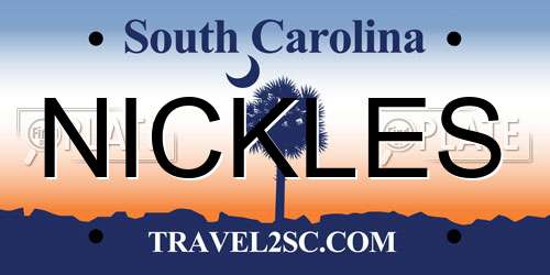 NICKLES South Carolina License Plate