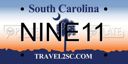 NINE11 South Carolina License Plate