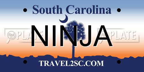 NINJA South Carolina License Plate