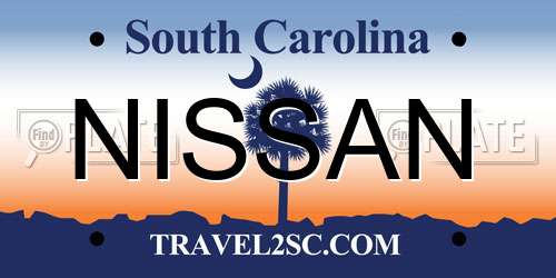 NISSAN South Carolina License Plate