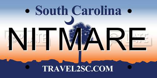 NITMARE South Carolina License Plate