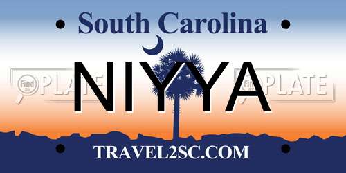 NIYYA South Carolina License Plate