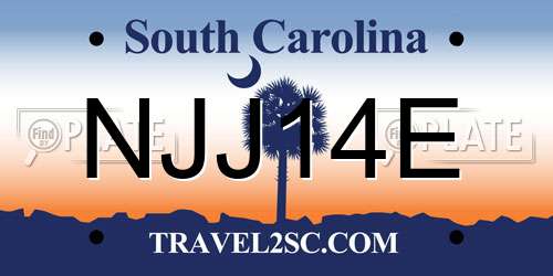NJJ14E South Carolina License Plate