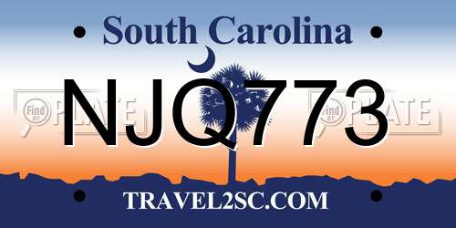 NJQ773 South Carolina License Plate