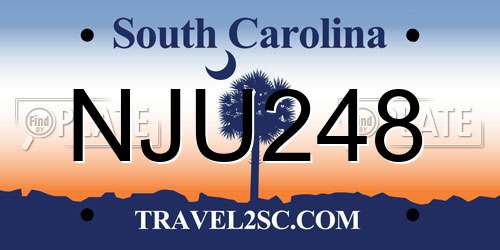 NJU248 South Carolina License Plate
