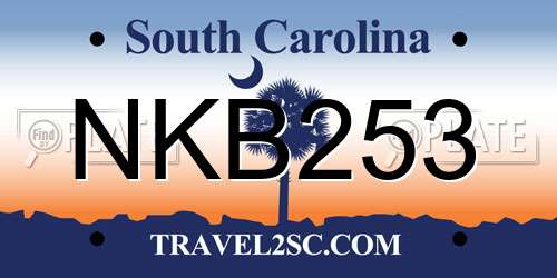 NKB253 South Carolina License Plate