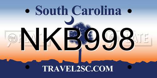 NKB998 South Carolina License Plate