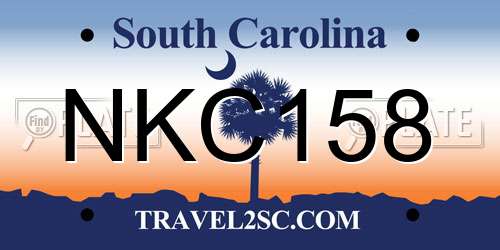 NKC158 South Carolina License Plate