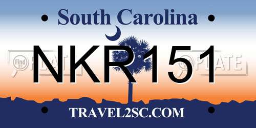 NKR151 South Carolina License Plate