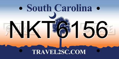 NKT6156 South Carolina License Plate
