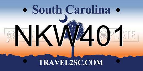 NKW401 South Carolina License Plate