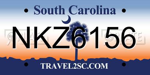 NKZ6156 South Carolina License Plate