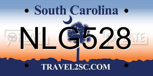 NLG528 South Carolina License Plate