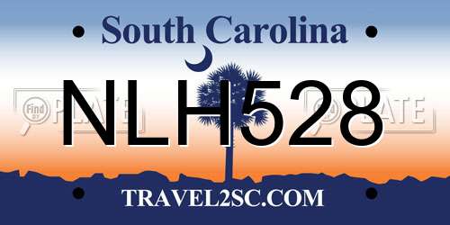 NLH528 South Carolina License Plate