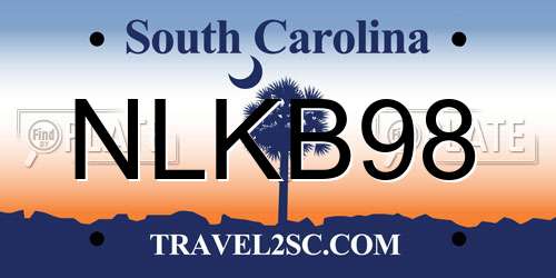 NLKB98 South Carolina License Plate