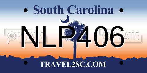 NLP406 South Carolina License Plate