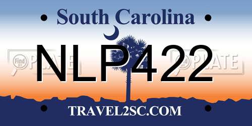 NLP422 South Carolina License Plate