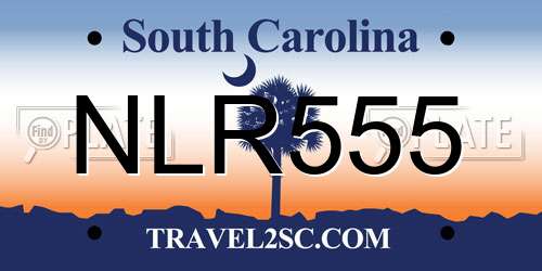 NLR555 South Carolina License Plate