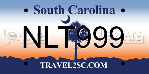 NLT999 South Carolina License Plate