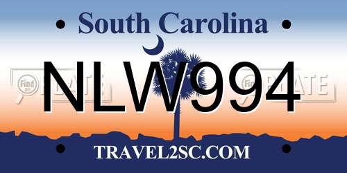 NLW994 South Carolina License Plate
