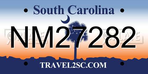 NM27282 South Carolina License Plate
