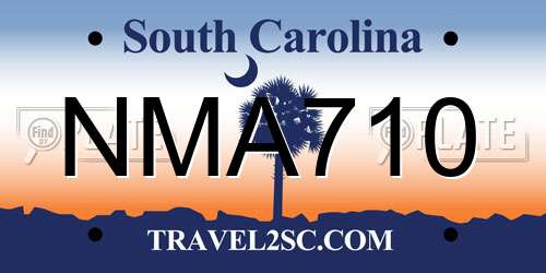 NMA710 South Carolina License Plate