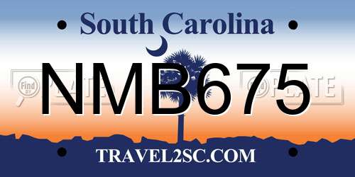 NMB675 South Carolina License Plate