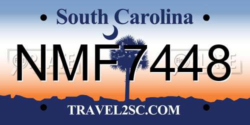 NMF7448 South Carolina License Plate