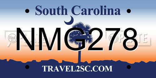 NMG278 South Carolina License Plate