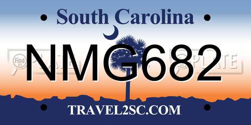 NMG682 South Carolina License Plate