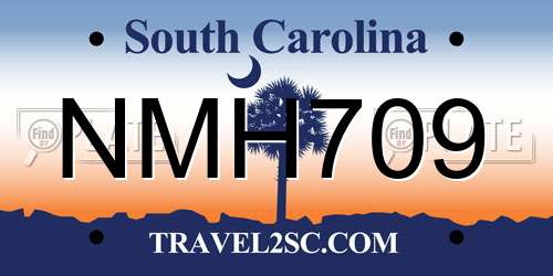 NMH709 South Carolina License Plate