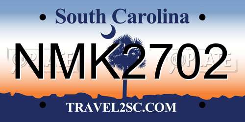 NMK2702 South Carolina License Plate