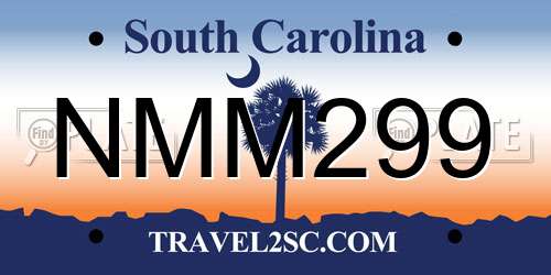 NMM299 South Carolina License Plate