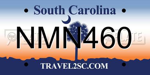 NMN460 South Carolina License Plate