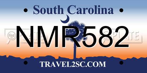 NMR582 South Carolina License Plate