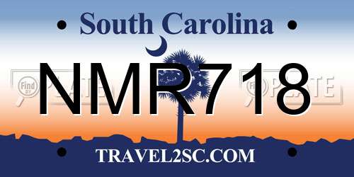 NMR718 South Carolina License Plate