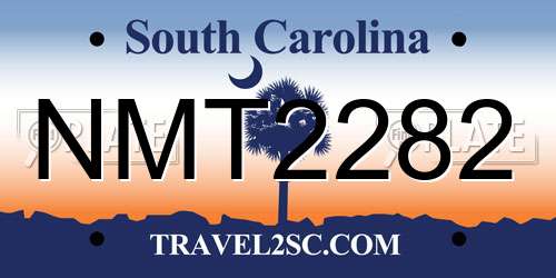 NMT2282 South Carolina License Plate