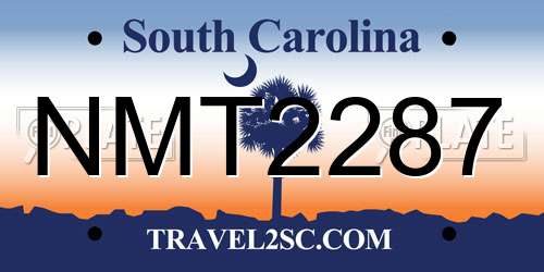 NMT2287 South Carolina License Plate